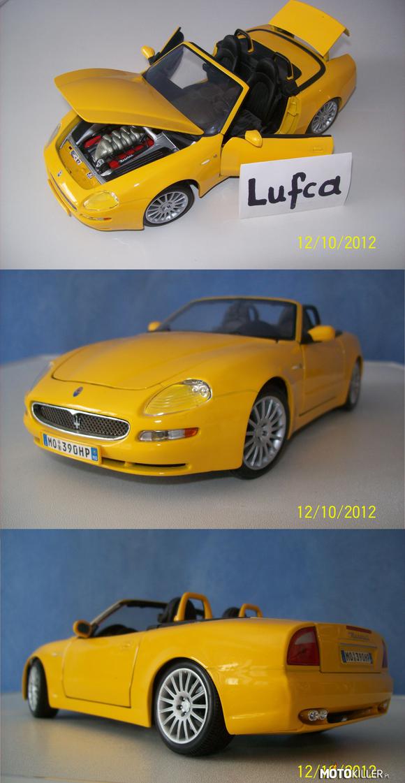 Modelarstwo: Maserati Spyder – Model kupiony w całości, firmy maisto w skali 1:18. 
