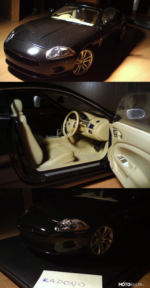 Modelarstwo: Jaguar XK – Model w skali 1/18, AutoArt, kolekcja Performance. Model wykonany z tradycyjną dla AA starannością, szczególnie wrażenie robi doskonale położony, piękny lakier Midnight Black i odwzorowanie klasycznych i ponadczasowych proporcji tego wozu:) 