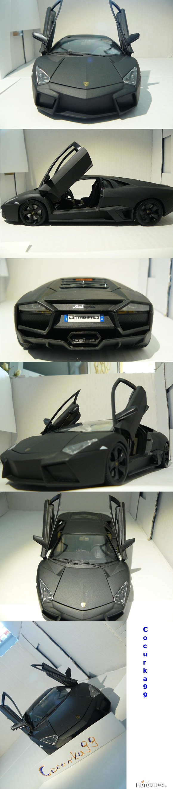 Modelarstwo: Lamborghini Reventon – Lamborghini dostałem w prezencie. Wiernie odwzorowana kopia. Skala 1/18 firmy Bburrago :) 