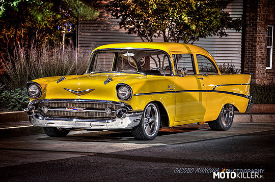 Yellow 57 Chevy Bel Air –  