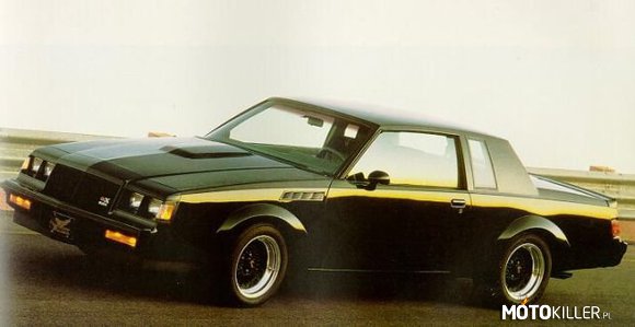 Buick GNX – Duchowy spadkobierca muscle car&apos;ów z przełomu lat 60 i 70-tych. Na siłę można go uznać za jednego z prekursorów downsizingu, ponieważ napędzany był nie wolnossącą widlastą ósemką, a doładowaną widlastą 3.8-litrową szóstką o mocy 276 KM. Wyprodukowano 547 sztuk plus parę milionów w kopiach gry Gran Turismo 4 :-). 