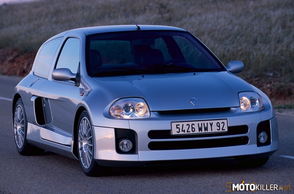 Renault Clio Sport V6 24V – Coś dla fanów Francuzów.
Clio ma 226 koni. Produkowany w latach 1999-2002. Powstało tylko 1647 egzemplarzy. 
