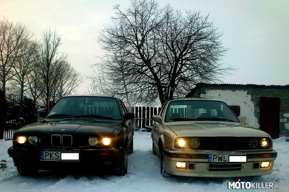 Moje dwie kochanki – Czarne BMW E30 1.6 (rok produkcji 1989) druga Srebrno-złote BMW E30 2.0 (rok produkcji 1987) 
wiem, że chyba raz tu były na poczekalni, ale zapomniałem dopisać, że są moje:) 