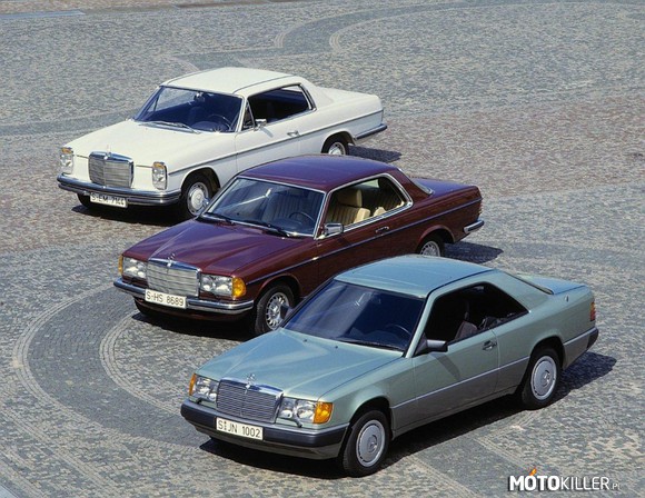 Mercedes – Biały W114 (Dziadek)
Środkowy W123 (Tata)
Na samym dole W124 (Syn/Wnuczek)
Piękne klasyki 