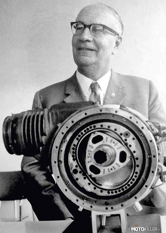 Felix Wankel wynalazca Wankla – Nigdy nie otrzymał prawa-jazdy.
A swoje patenty na silnik rotacyjny wysyłał do urzędu patentowego przez ponad 60 lat. W 1933 roku zgłosił wniosek patentowy na silnik z wirującym tłokiem, a otrzymał go w 1936. Był również więziony przez nazistów po kłótni z Adolfem Hitlerem przez kilka miesięcy. Ewidentnie ten człowiek napracował się na własny sukces, to dzięki niemu cieszymy się z wielu wspaniałych konstrukcji samochodowych takich jak chociażby Mazdy począwszy od Mazdy Cosmo-Sport  po RX7 i RX8. Jest naprawdę wiele konstrukcji z tym oto silnikiem.
LwG 