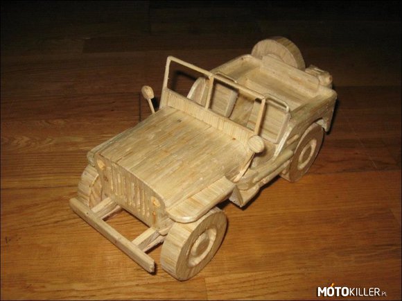 Jeep Willys z zapałek – znalezione gdzieś w necie 