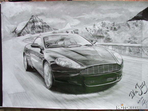 Aston Martin DB9 – Rysowane dawno temu dla dziewczyny 