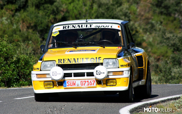 Renault 5 Turbo – Renault 5 Turbo napędzane było turbodoładowanym umieszczonym centralnie silnikiem o pojemności 1,4l. Samochód został oparty na zmodyfikowanym podwoziu Renault 5. W podstawowej odmianie silnik osiągał 160KM. Renault zwiększało moc silnika samochodu do 180KM, 210KM i 350KM w Maxi 5 Turbo. 