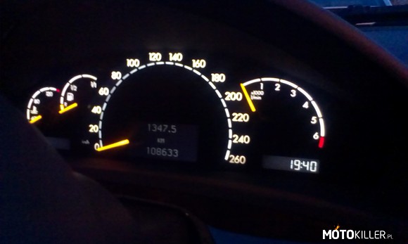 Mercedes W220 – Zegary w moim samochodzie. 