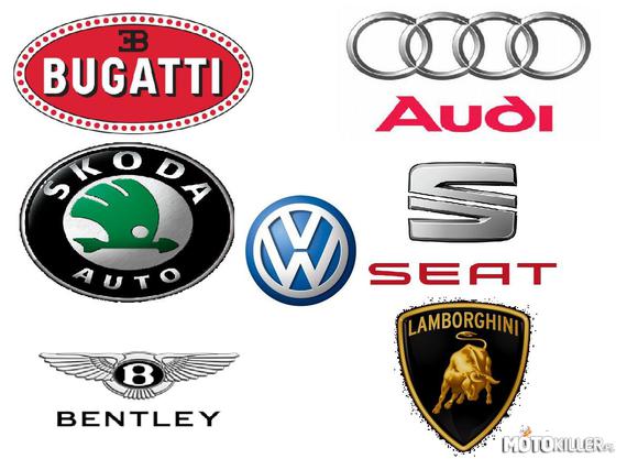 Te wszystkie marki samochodow naleza do Volkswagena