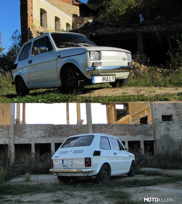 Fiat 126P vel MALY – Lakier z Fiata 500, Limitowane brązowe szyby, i oryginalne zderzaki. Wszystko odrestaurowane, czy nie daje 100% efektu? 