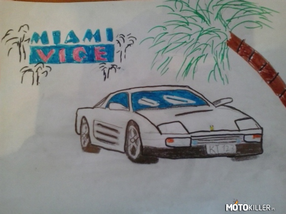 Ferrari Testarossa Miami Vice Style – Jestem młodym fanem motoryzacji dzisiaj pokaże wam auto które pewnie wielu starszych użytkowników pamięta 