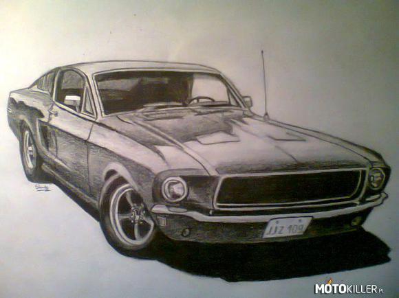 Mustang z filmu Bullit – Zapraszam do polubienia mojego fanpage&apos;u, gdzie znajdziecie więcej rysunków.
https://www.facebook.com/kamil.c.draw 