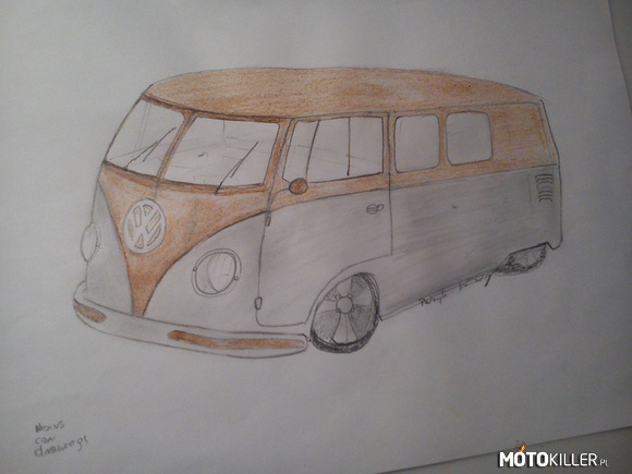 VW T1 - Rysunek – Kolejny rysunek, zrobiłem go dzisiaj. Chciałem pokazać, jak wyszedł ten model. 
https://www.facebook.com/Nexuscd?ref=hl 
