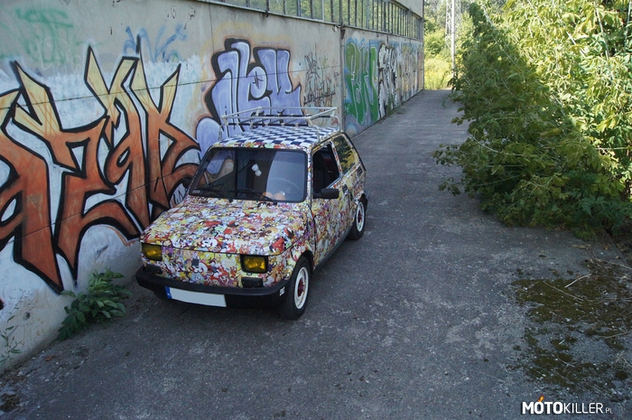 CARTOON Fiat 126p – Widzę, że kilku osobom się spodobał mój pomysł na Maluszka, pomyślałem, że dodam  również zdjęcie przodu 