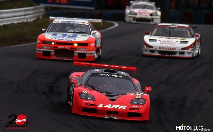 Toyota Supra, Nissan Skyline, Toyota MR2 & McLaren F1 – Czyli Japanese Grand Touring Championship z lat 90 (fotka pochodzi z sezonu 1996). 
