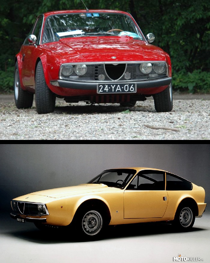 Coś dla odmiany – to jest Alfa Romeo Junior Zagato, pod maską ma silnik o pojemności 1,3l o mocy 89 KM. 