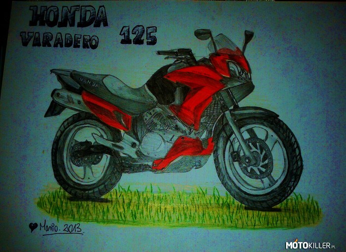 Honda Varadero 125 – Mój kolejny rysunek Zapraszam na FP 