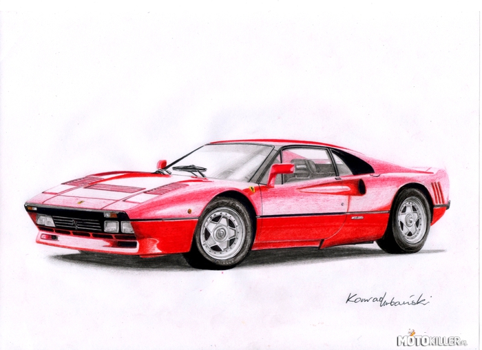 Rysunek. Powracam po dłuższej przerwie, witajcie – Ferrari 288 GTO, więcej rysunków na https://www.facebook.com/konraddraw        
ZAPRASZAM! 
