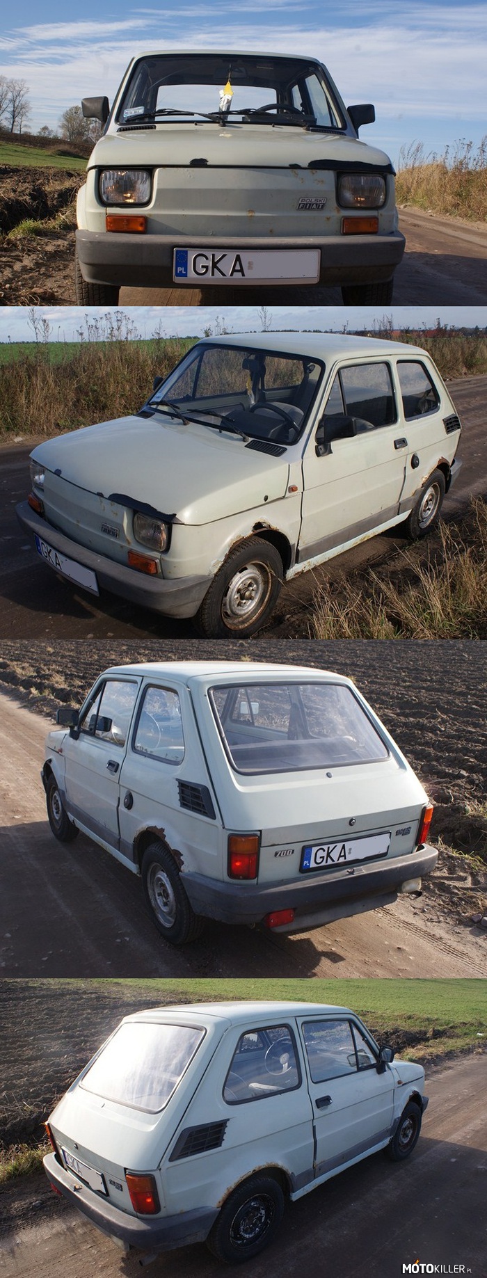 Fiat 126 BIS – Zdjęcia świeżo po kupnie (listopad 2012), przed remontem. Aktualnie jest już po. Jeżeli są zainteresowani będę dodawał kolejne zdjęcia. 