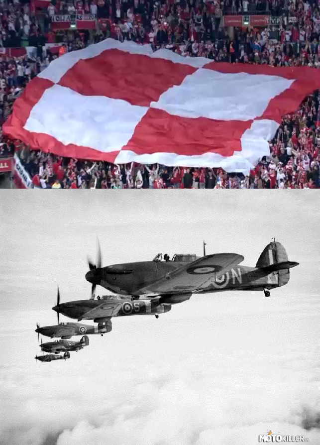 Chwała bohaterom – Chwała bohaterom z Dywizjonu 303 latających w brytyjskich myśliwcach Hurricane w bitwie o Anglię. Najlepszy moment meczu Polska-Anglia. 