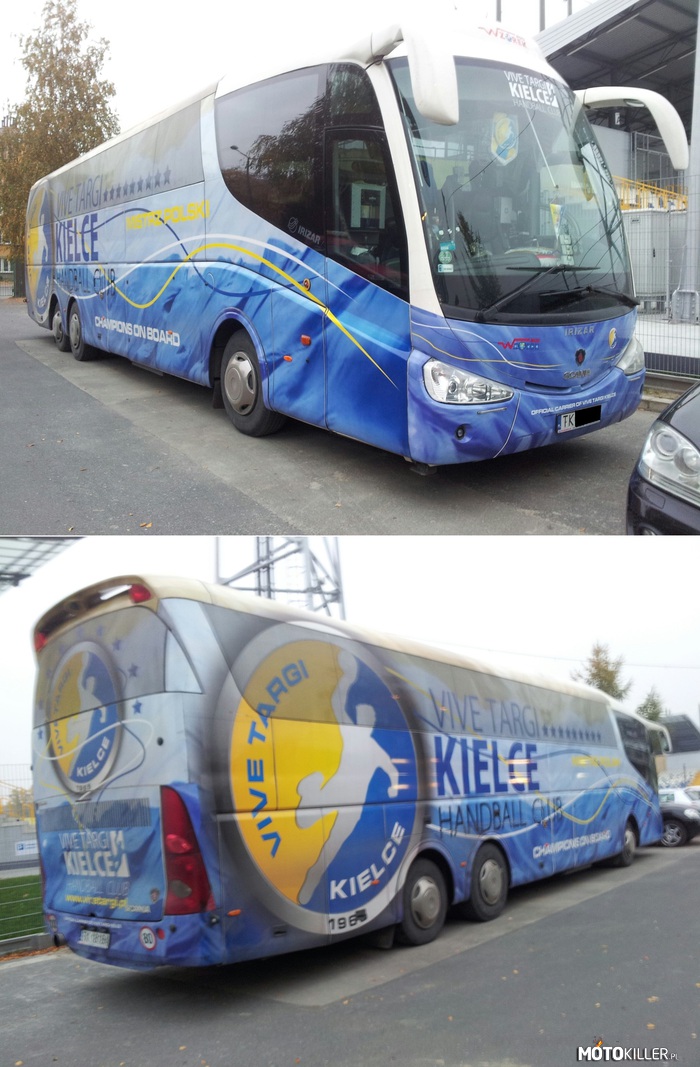 SCANIA – Autobus VIVE Targi Kielce. Drużyny która w poprzedniej edycji Ligi Mistrzów w piłce ręcznej zajęła 3 miejsce. 
