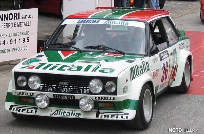 FIAT 131 Abarth – Zdobył 3 tytuły mistrzowskie w klasyfikacji konstruktorów WRC w latach &apos;77 &apos;78 &apos;80. 