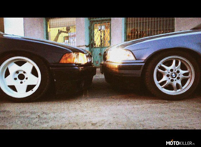 To jest to – BMW E36
z lewej:COUPE
z prawej:CABRIO 
