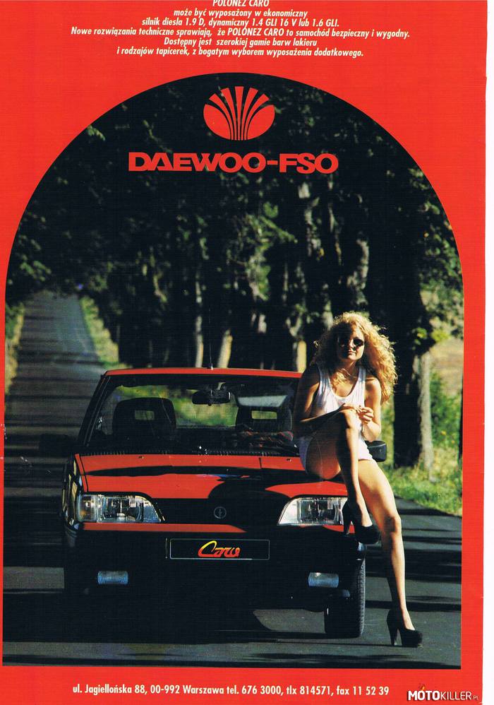 DAEWOO - FSO – Reklama Poloneza z czasopisma &quot;Auto Technika Motoryzacyjna&quot; Nr. 7 z Lipca 1996 r. 