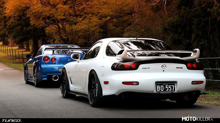 Ładna parka! – Nissan R 34 GTR i Mazda RX 7 