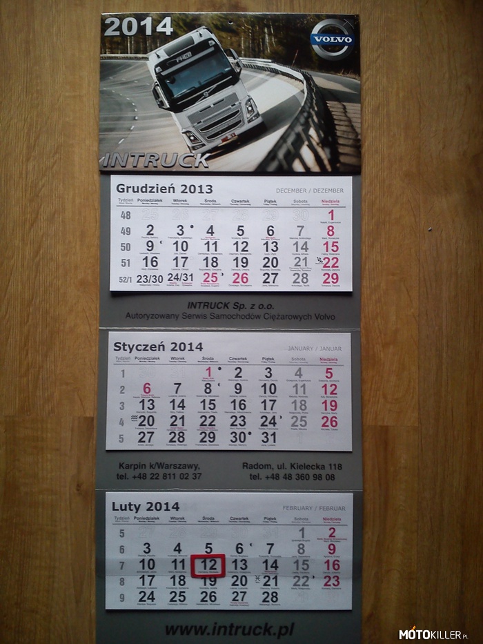 A Wy macie już swoje kalendarze? – Volvo Intruck 2014 