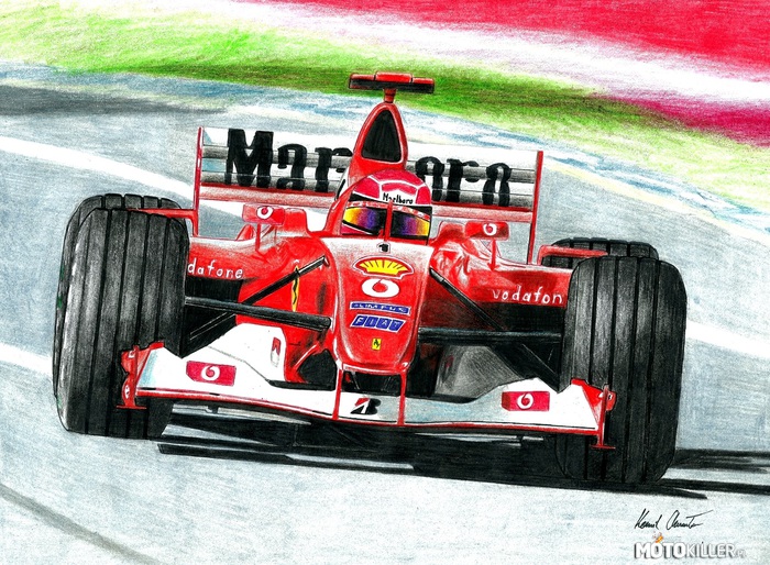 Michael Schumacher w Ferrari F2002 – Format A4. Więcej rysunków tutaj:
https://www.facebook.com/kamil.c.draw 