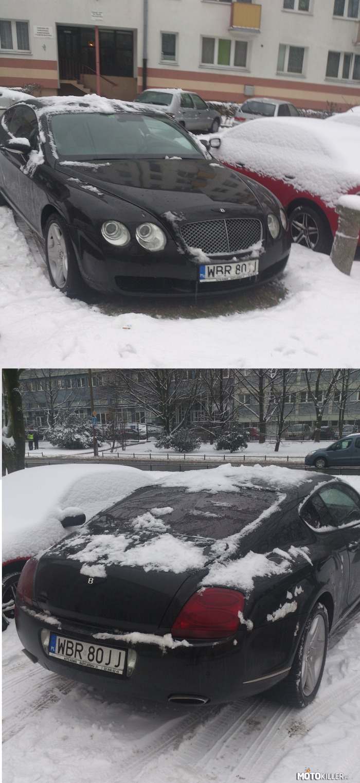 Taki tam – Bentley spotkany na Mokotowie w Warszawie, podczas pracy. 