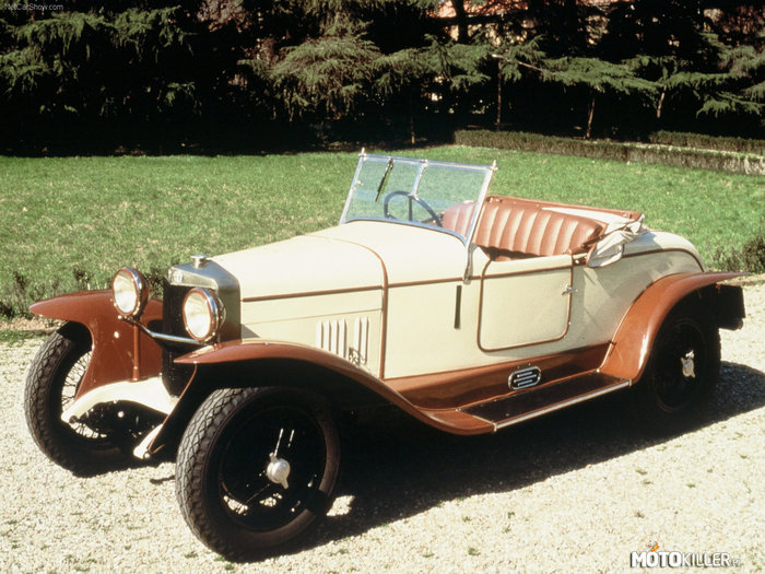 Samochody kiedyś - Alfa Romeo RM Sport (1923) – 4-cylindrowy silnik o pojemności 2.0 L
moc - 45 KM
prędkość maks. - ok. 90 km/h
4-biegowa skrzynia biegów
Wyprodukowano ok. 500 takich aut. 