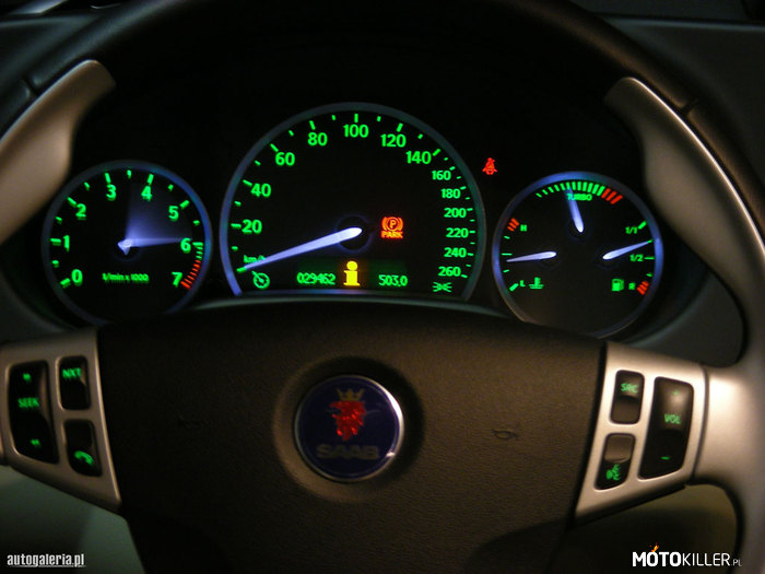 Piękne zegary z Saaba 9-3 – z funkcją night panel i wskaźnikiem turbodoładowania 