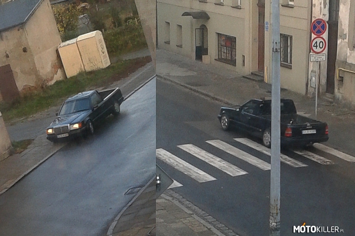 Mercedes Pickup – Widziany z okna. No... to było spore zaskoczenie :) 