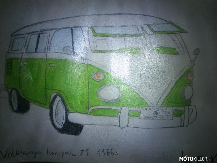 Volkswagen T1 – mój rysunek T1 proszę oceniajcie 