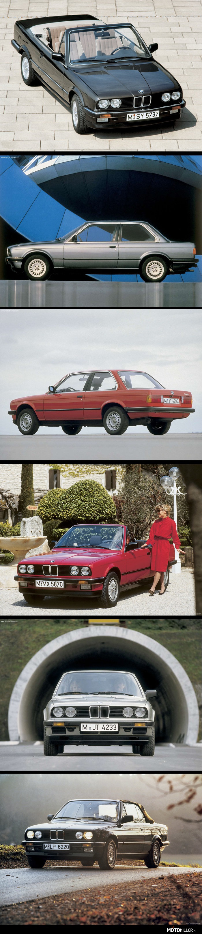 Żebysmy nie zapomnieli – jak wygląda seryjna E-trzydziestka ( a zdjęciach 325i cabrio z 1985 i coupè z 1982r.) 