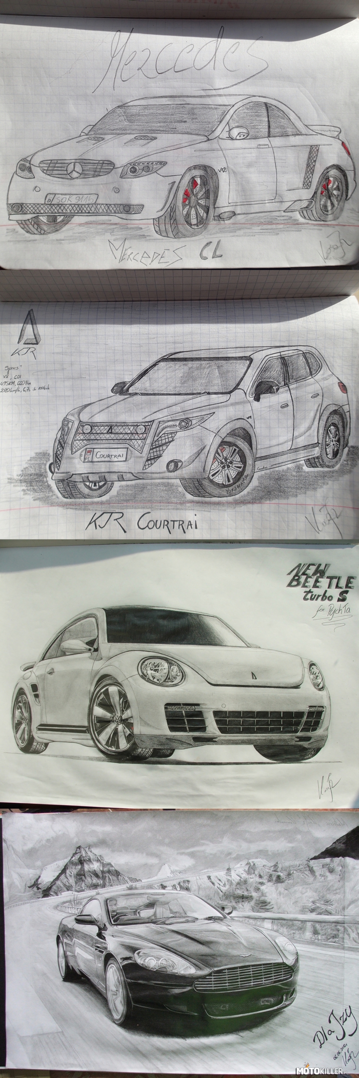 Progres (2006-2012) – Widać moda na postępy w rysowaniu ostatnio, więc też się pokażę.
Beetle był pierwszym samochodem na &quot;poważnie&quot; 