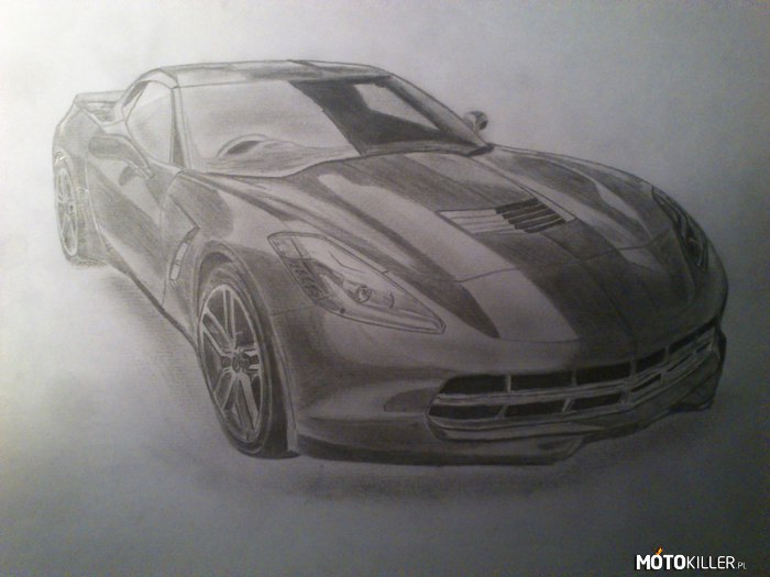 Corvette Stingray 2014 – Jeden z moich rysunków. Dopiero zaczynam w tym fachu więc daję go wam do oceny 