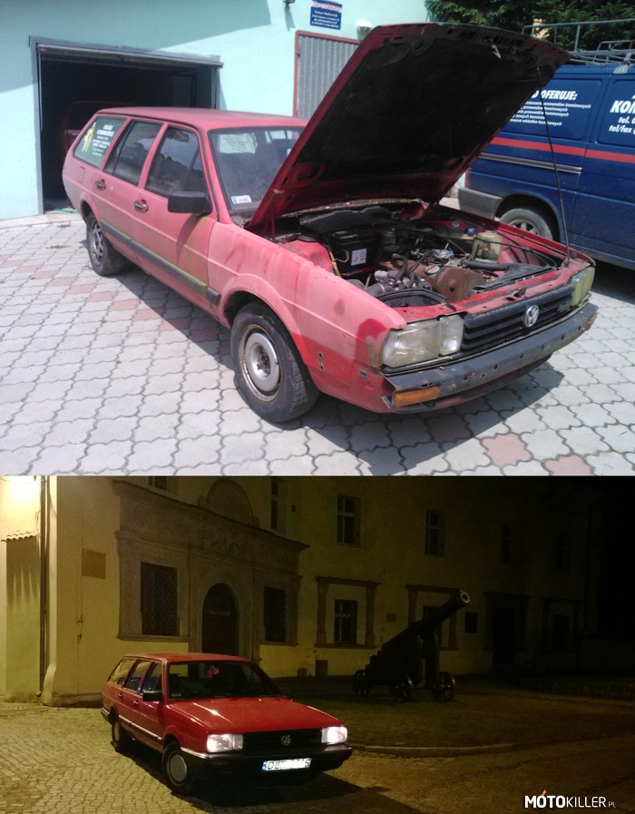 Volkswagen Passat &apos;87 – Volkswagen Passat przed i po remoncie. W razie wszelkich pytań odpowiem w komentarzach. Pozdrawiam 