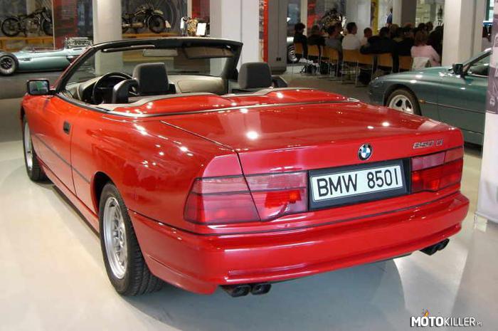 BMW 850i Cabrio – niestety skończyło się tylko na prototypie, szkoda bo całkiem fajnie się zapowiadało 