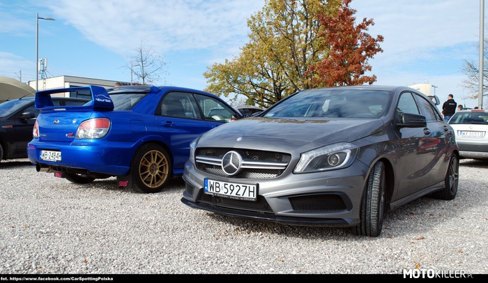 A45 AMG czy WRX STI? – Mercedes-Benz A45 AMG i Subaru Impreza WRX STI w Warszawie. 

fot. https://www.facebook.com/CarSpottingPolska 