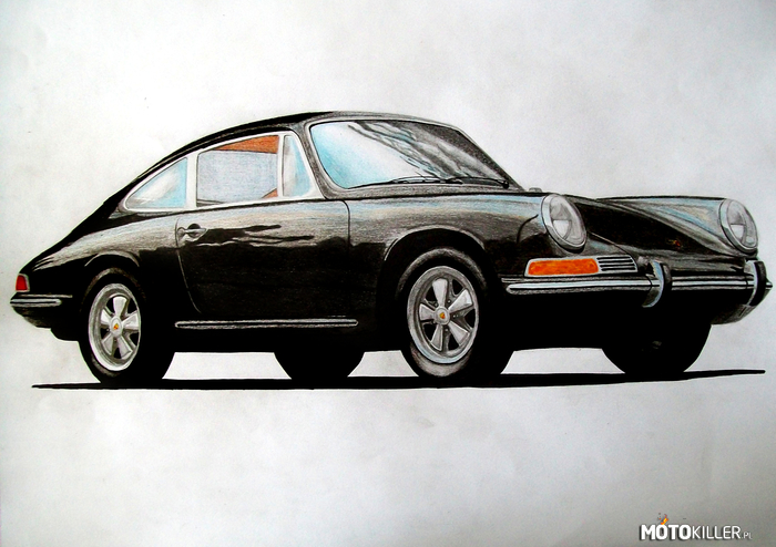 Porsche 901 - rysunek – Rysunek Porsche mojego autorstwa. Format A3, czas pracy ok, 16h. Kredki, marker i ołówki. Mam nadzieję, że się podoba. 
Oceniajcie i komentujcie!
Zapraszam również na:
https://www.facebook.com/drawings.by.skota 