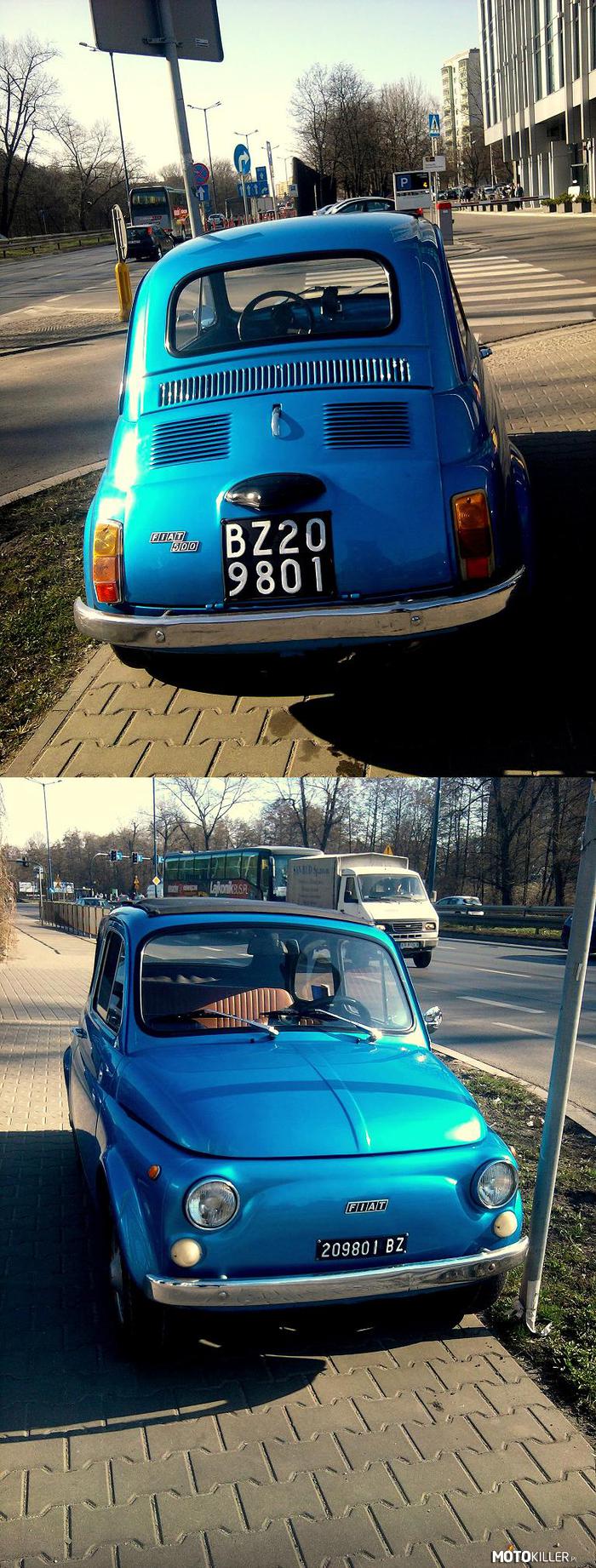 Stary Fiat 500 w idealnym stanie – Spotkany dzisiaj przy ul. Opolskiej 