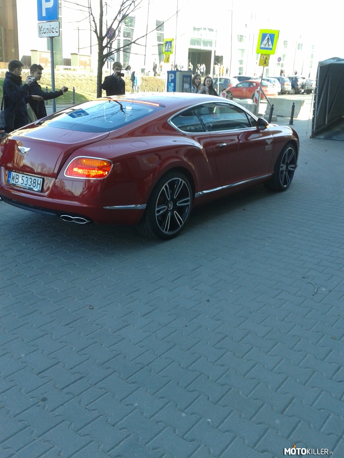 Bentley – uchwycone przy salonie Bentleya w Warszawie 