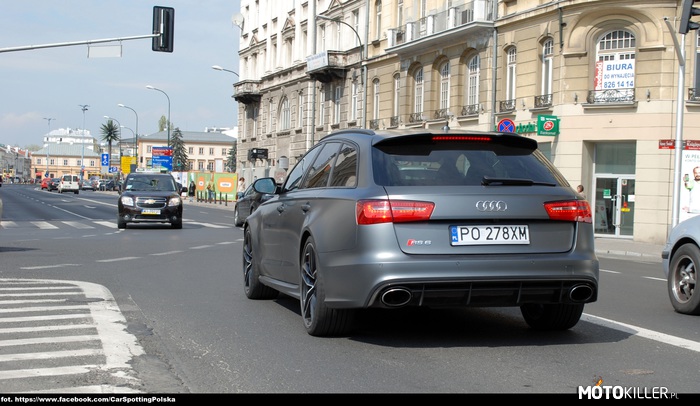 RS6 – Matowe Audi RS6 C7 w Warszawie.

fot. https://www.facebook.com/CarSpottingPolska 