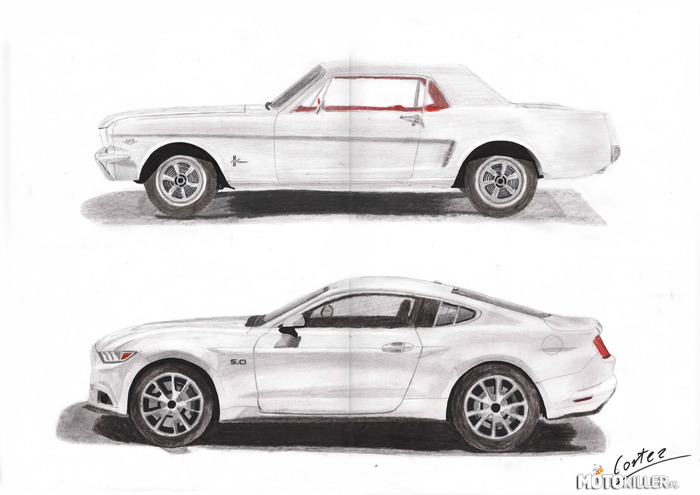 50 lat Forda Mustanga rysunek