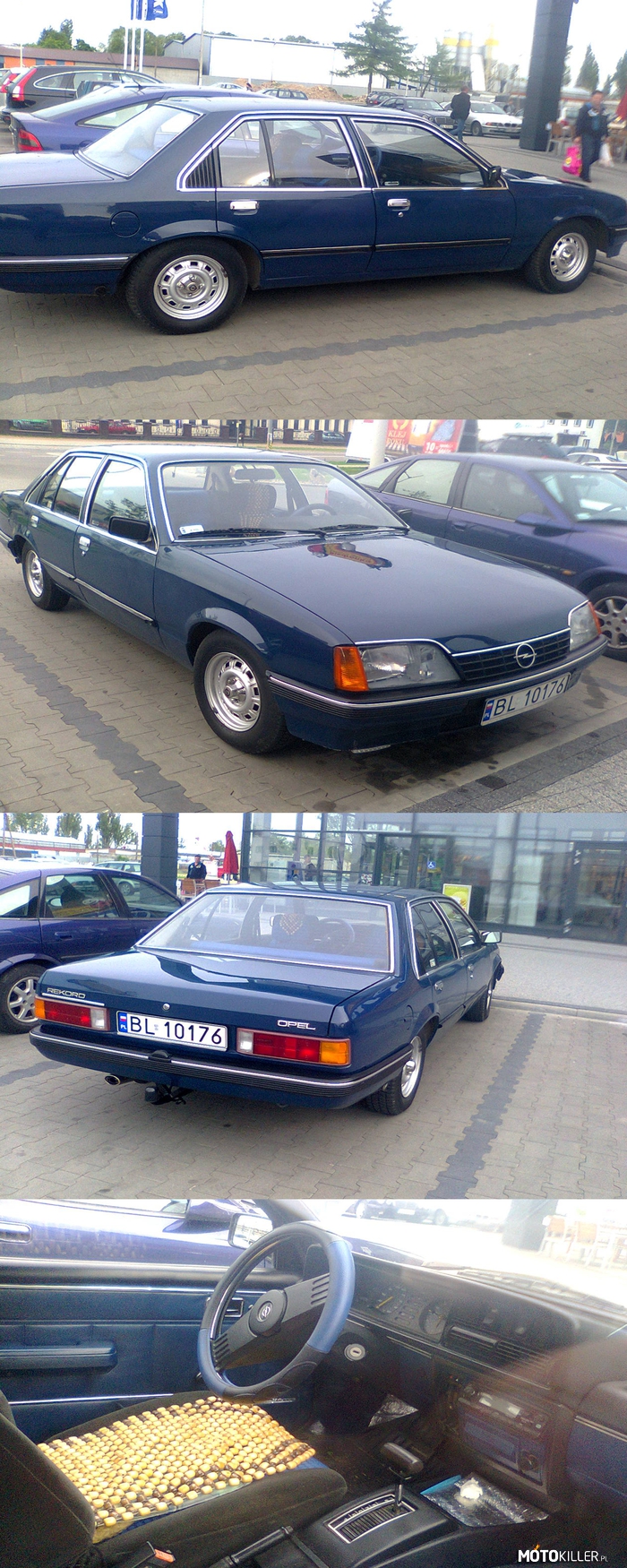 Opel Rekord – Spotkany pod Biedronką w Łomży. Zdjęcia robione telefonem 