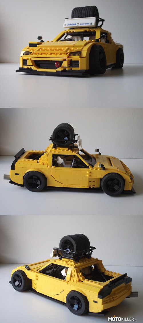 Mazda RX7 FD3S z Lego – Stworzone przez 19-letniego Szweda z klocków LEGO.
Na jego koncie już Silvia S13, MX-5 Miata, Corrolla E7 oraz Ferrari F40. 